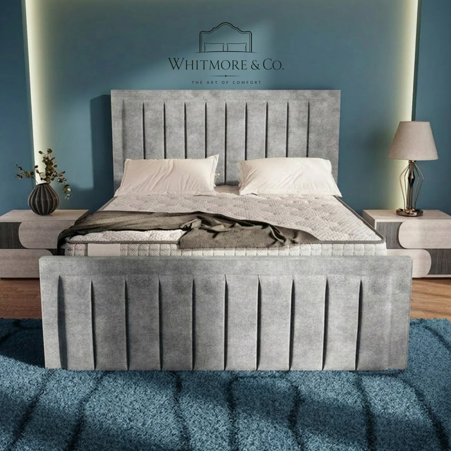 Santorini Upholstered Ottoman Bed